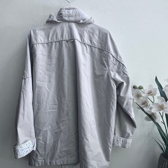 Vtg Blair Light Tan Cream Colored Coat Women 2XL Jacket Zipper Closure Polyester - Picture 2 of 8